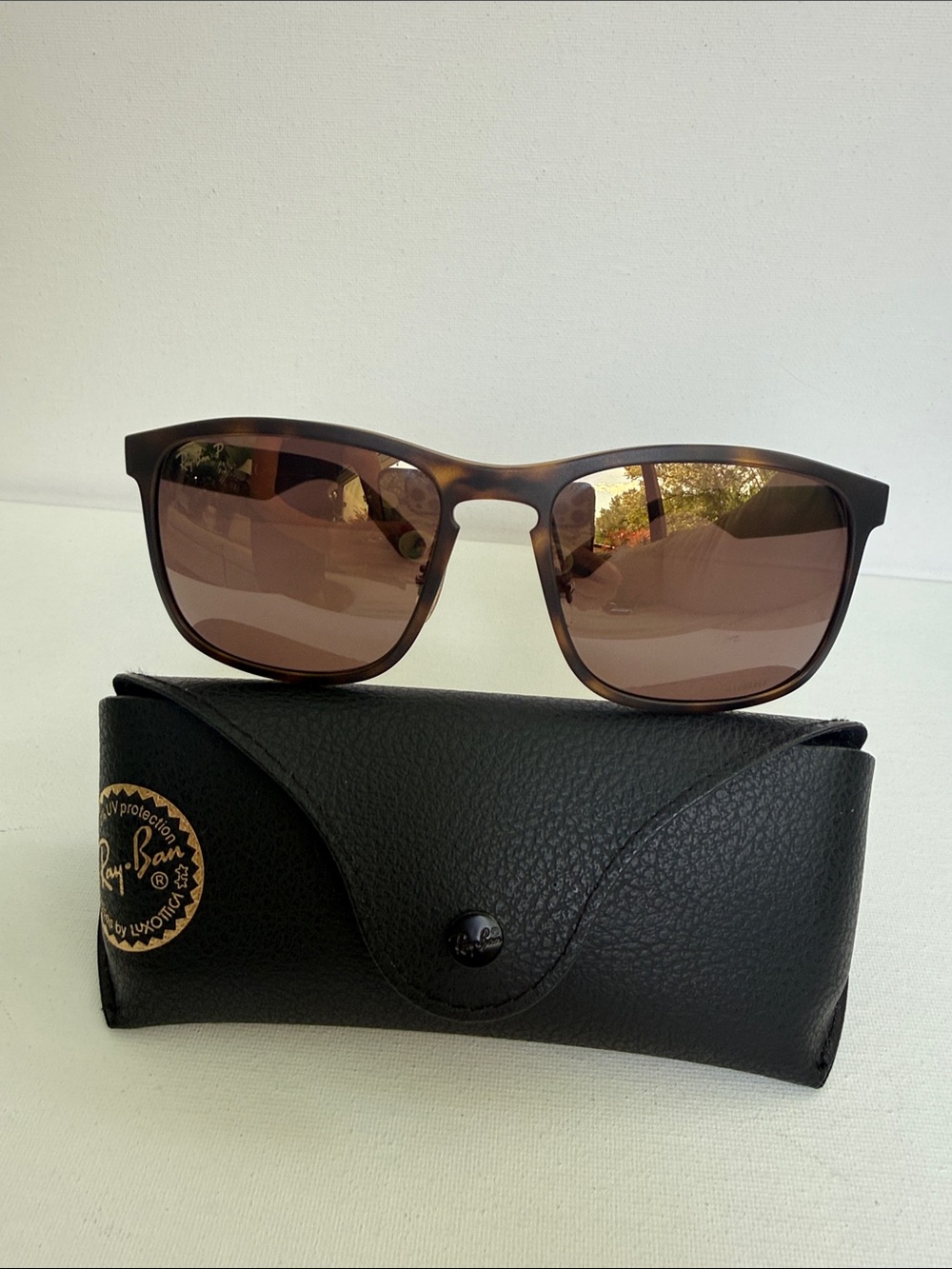 Ray-Ban Brown Tortoiseshell Frame Sunglasses with Brown Lenses